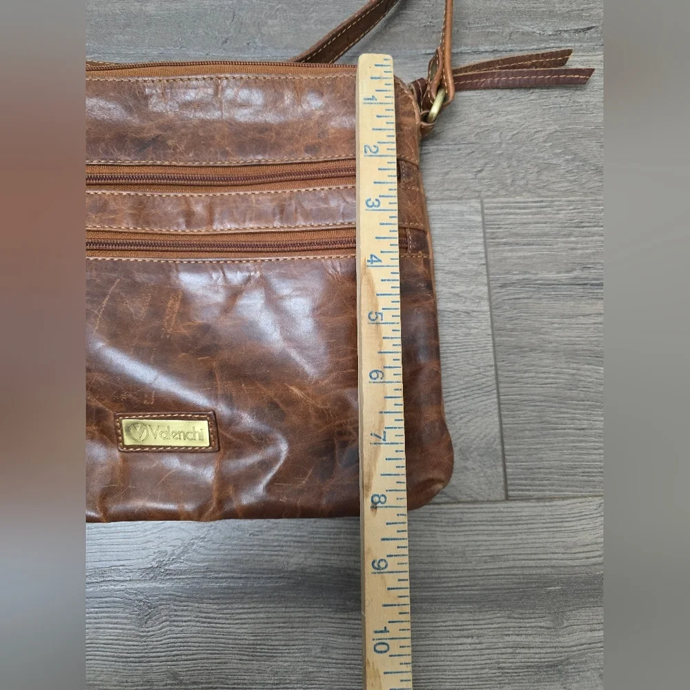 Valenchi 100% Leather Brown Shoulder Crossbody Bag Heritage